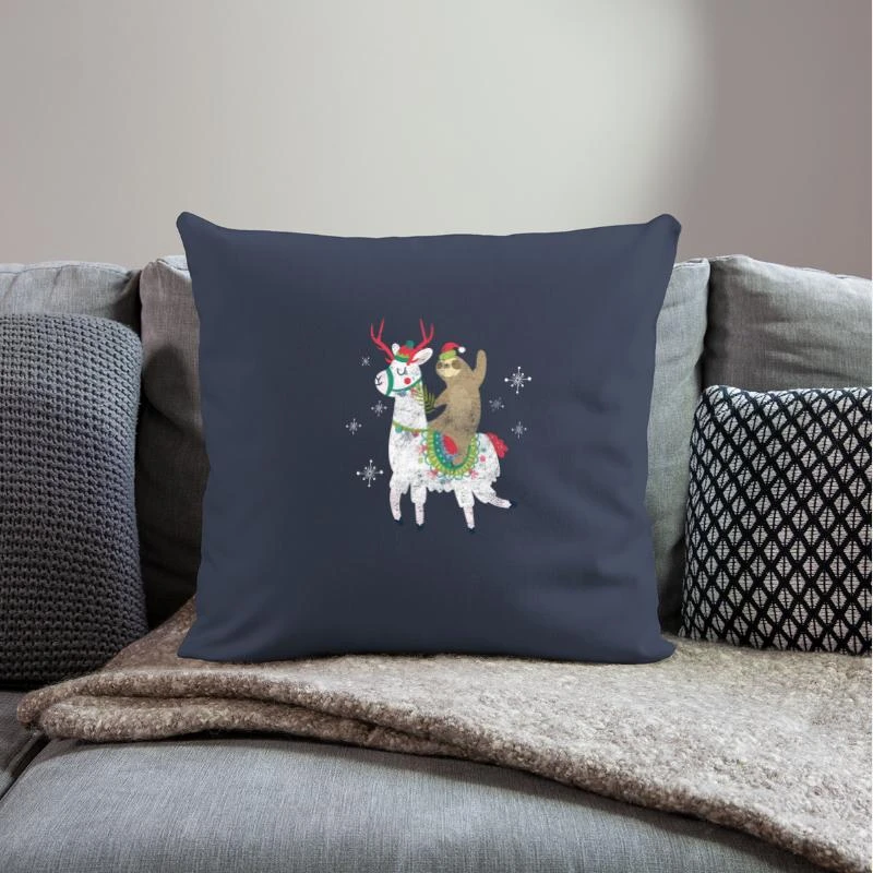'Alpaca Lama Christmas Funny Cool Gift' Pillowcase 17,3'' X 17,3'' (45 X 45 Cm) | Spreadshirt 4 'Alpaca Lama Christmas Funny Cool Gift' Pillowcase 17,3'' X 17,3'' (45 X 45 Cm) | Spreadshirt - Image 2