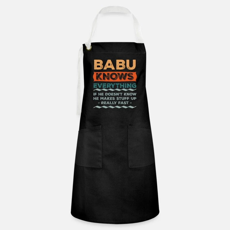 'Babu Know Everything Christmas Gift' Apron | Spreadshirt 4 'Babu Know Everything Christmas Gift' Apron | Spreadshirt - Image 3