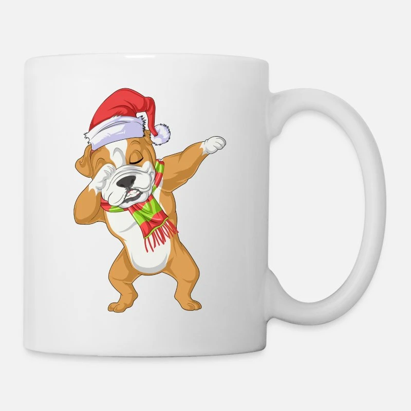 'Bulldog Dabbing Christmas' Mug | Spreadshirt 10 'Bulldog Dabbing Christmas' Mug | Spreadshirt - Image 8