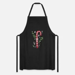 'Candy Cane Stripes | Mistletoe Kiss | Snow Christmas' Apron | Spreadshirt -Premier Home Living Shop candy cane stripes mistletoe kiss snow christmas apron 4