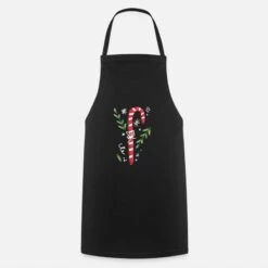 'Candy Cane Stripes | Mistletoe Kiss | Snow Christmas' Apron | Spreadshirt -Premier Home Living Shop candy cane stripes mistletoe kiss snow christmas apron 5