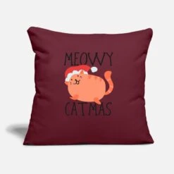 'Cat Gift Meow Christmas Christmas Present' Pillowcase 17,3'' X 17,3'' (45 X 45 Cm) | Spreadshirt