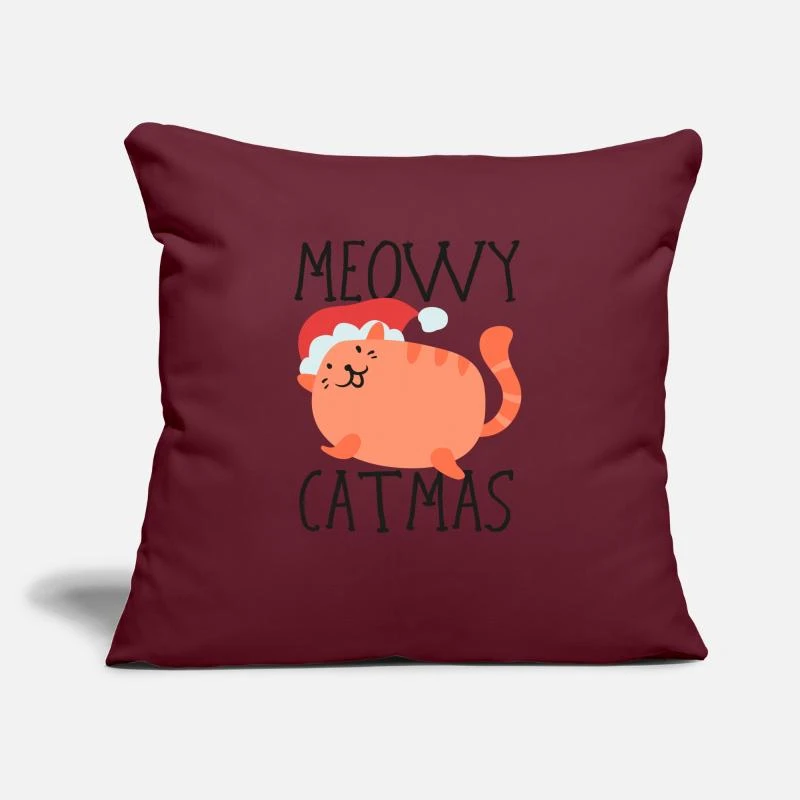 'Cat Gift Meow Christmas Christmas Present' Pillowcase 17,3'' X 17,3'' (45 X 45 Cm) | Spreadshirt 3 'Cat Gift Meow Christmas Christmas Present' Pillowcase 17,3'' X 17,3'' (45 X 45 Cm) | Spreadshirt
