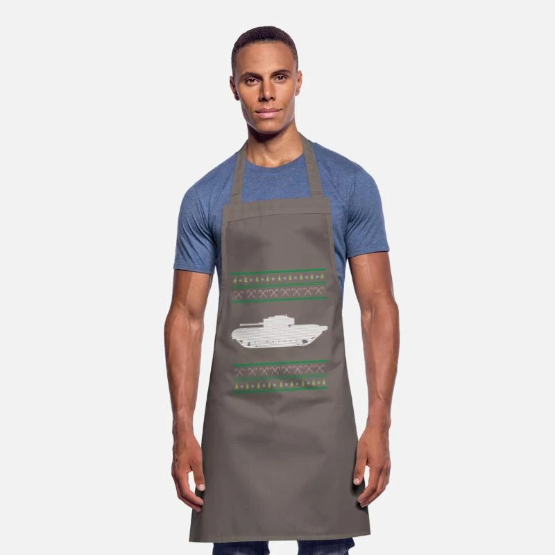 'Christmas Army Tank Ugly Sweater Knitted Design' Apron | Spreadshirt 4 'Christmas Army Tank Ugly Sweater Knitted Design' Apron | Spreadshirt - Image 2