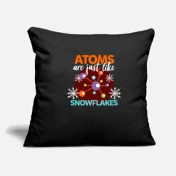 'Christmas Atomic Science Chemist Snowflakes' Pillowcase 17,3'' X 17,3'' (45 X 45 Cm) | Spreadshirt