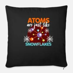 'Christmas Atomic Science Chemist Snowflakes' Pillowcase 17,3'' X 17,3'' (45 X 45 Cm) | Spreadshirt -Premier Home Living Shop christmas atomic science chemist snowflakes pillowcase 173 x 173 45 x 45 cm 3