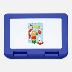 'Christmas Bear Doing Christmas Decorations' Lunchbox | Spreadshirt -Premier Home Living Shop christmas bear doing christmas decorations lunchbox 2