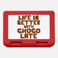 'Christmas Chocolate - Funny Sayings' Lunchbox | Spreadshirt -Premier Home Living Shop christmas chocolate funny sayings lunchbox 2