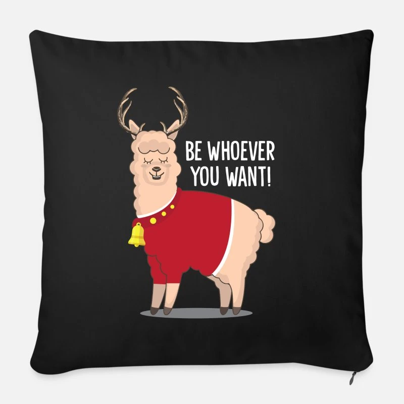 'Christmas Christmas Reindeer Bell Alpaca' Pillowcase 17,3'' X 17,3'' (45 X 45 Cm) | Spreadshirt 6 'Christmas Christmas Reindeer Bell Alpaca' Pillowcase 17,3'' X 17,3'' (45 X 45 Cm) | Spreadshirt - Image 4