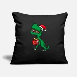 'Christmas Dino T-Rex Dinosaur Kids' Pillowcase 17,3'' X 17,3'' (45 X 45 Cm) | Spreadshirt