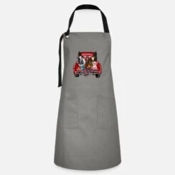 'Christmas Farm Animal Truck' Apron | Spreadshirt -Premier Home Living Shop christmas farm animal truck apron 2