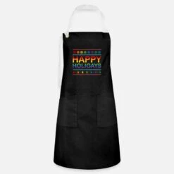 'Christmas Happy Holigays LGBTQ Gay Xmas Present' Artisan Apron | Spreadshirt -Premier Home Living Shop christmas happy holigays lgbtq gay xmas present apron 2