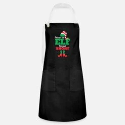 'Christmas I'm Not Elf I'm Just Short Elf' Artisan Apron | Spreadshirt -Premier Home Living Shop christmas im not elf im just short elf artisan apron 2