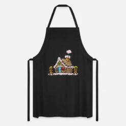 'Christmas Nicholas Gingerbread House' Apron | Spreadshirt -Premier Home Living Shop christmas nicholas gingerbread house apron 4