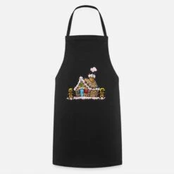 'Christmas Nicholas Gingerbread House' Apron | Spreadshirt -Premier Home Living Shop christmas nicholas gingerbread house apron 5