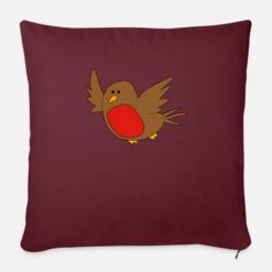 'Christmas Robin' Pillowcase 17,3'' X 17,3'' (45 X 45 Cm) | Spreadshirt -Premier Home Living Shop christmas robin pillowcase 173 x 173 45 x 45 cm 3