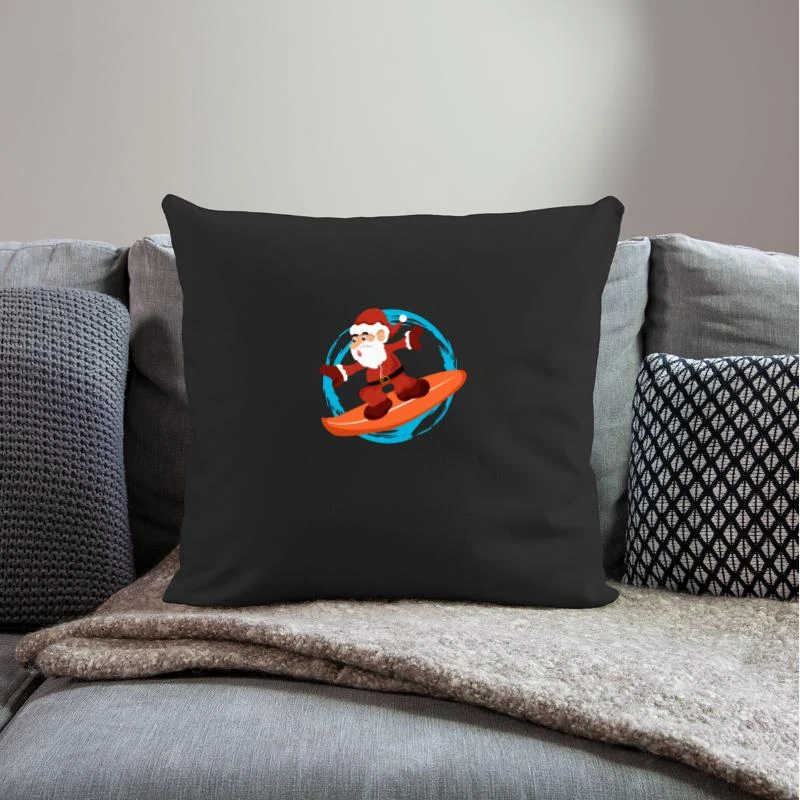 'Christmas Santa Claus Surfing - Gift Idea' Pillowcase 17,3'' X 17,3'' (45 X 45 Cm) | Spreadshirt 4 'Christmas Santa Claus Surfing - Gift Idea' Pillowcase 17,3'' X 17,3'' (45 X 45 Cm) | Spreadshirt - Image 2