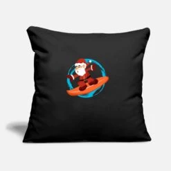 'Christmas Santa Claus Surfing - Gift Idea' Pillowcase 17,3'' X 17,3'' (45 X 45 Cm) | Spreadshirt