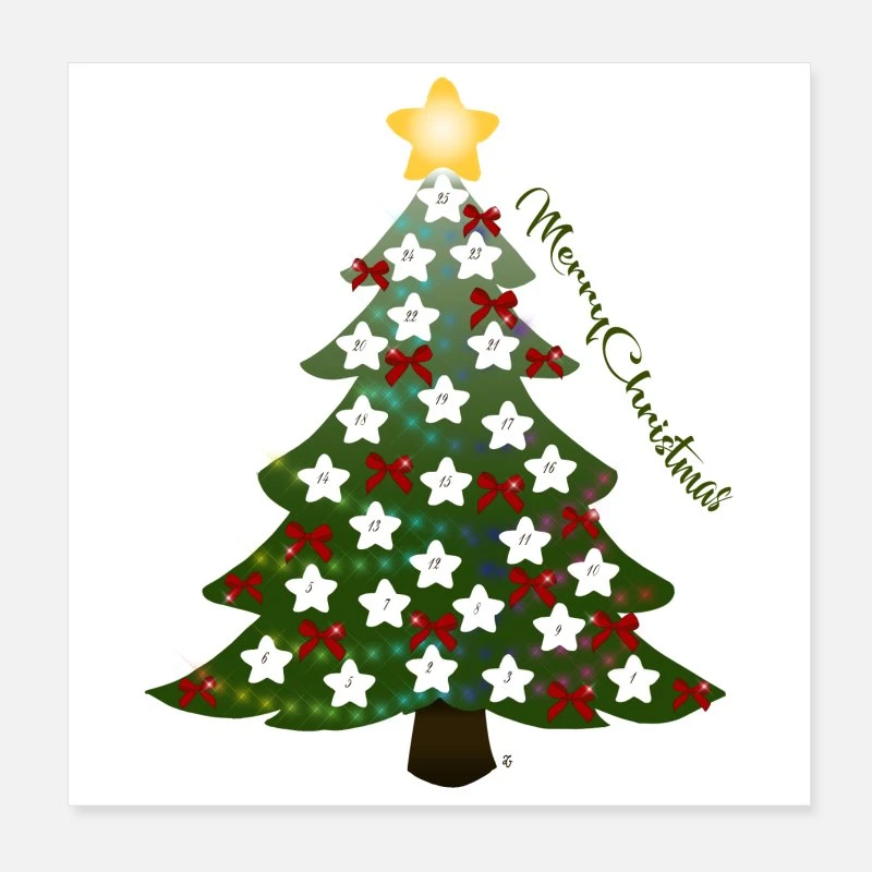 'Christmas Tree - Advent Calendar' Poster | Spreadshirt 4 'Christmas Tree - Advent Calendar' Poster | Spreadshirt - Image 2