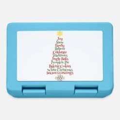 'Christmas Tree Words English Gift Star Xmas' Lunchbox | Spreadshirt -Premier Home Living Shop christmas tree words english gift star xmas lunchbox 2