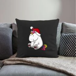 'Christmas Unicorn' Sofa Pillow With Filling 45cm X 45cm | Spreadshirt -Premier Home Living Shop christmas unicorn pillowcase 173 x 173 45 x 45 cm 1