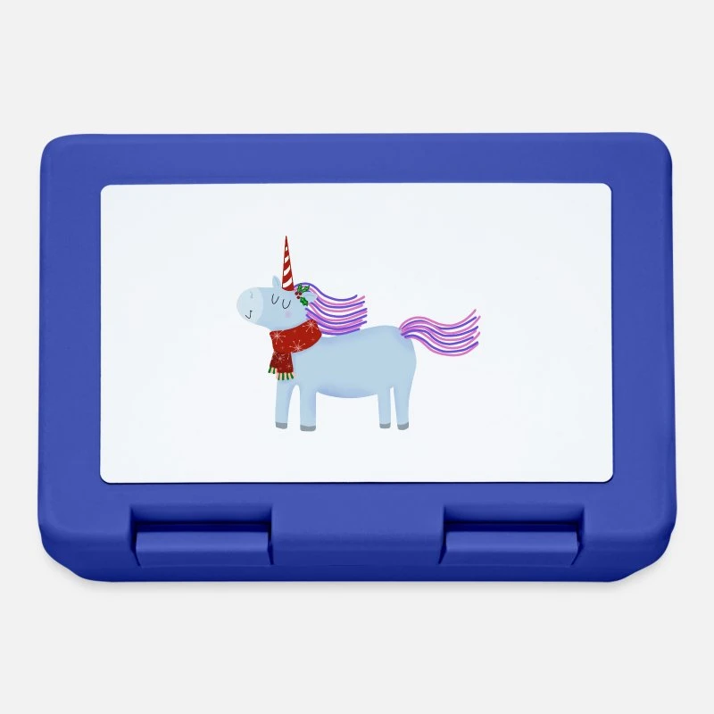 'Christmas Unicorn With Scarf' Lunchbox | Spreadshirt 5 'Christmas Unicorn With Scarf' Lunchbox | Spreadshirt - Image 3
