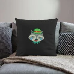 'Crying Laughing Christmas Racoon With Green Hat' Pillowcase 17,3'' X 17,3'' (45 X 45 Cm) | Spreadshirt 7 'Crying Laughing Christmas Racoon With Green Hat' Pillowcase 17,3'' X 17,3'' (45 X 45 Cm) | Spreadshirt -Premier Home Living Shop crying laughing christmas racoon with green hat pillowcase 173 x 173 45 x 45 cm 1