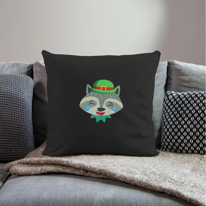 'Crying Laughing Christmas Racoon With Green Hat' Pillowcase 17,3'' X 17,3'' (45 X 45 Cm) | Spreadshirt 4 'Crying Laughing Christmas Racoon With Green Hat' Pillowcase 17,3'' X 17,3'' (45 X 45 Cm) | Spreadshirt - Image 2