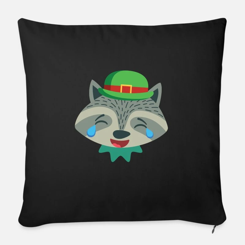 'Crying Laughing Christmas Racoon With Green Hat' Pillowcase 17,3'' X 17,3'' (45 X 45 Cm) | Spreadshirt 6 'Crying Laughing Christmas Racoon With Green Hat' Pillowcase 17,3'' X 17,3'' (45 X 45 Cm) | Spreadshirt - Image 4