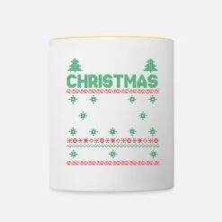 'Cute Kids Frog Ugly Christmas Tshirt' Two-Tone Mug | Spreadshirt -Premier Home Living Shop cute kids frog ugly christmas tshirt two tone mug 6