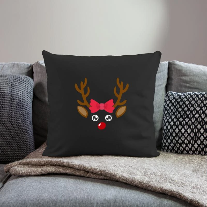 'Cute Reindeer Face Girl Christmas Xmas' Pillowcase 17,3'' X 17,3'' (45 X 45 Cm) | Spreadshirt 4 'Cute Reindeer Face Girl Christmas Xmas' Pillowcase 17,3'' X 17,3'' (45 X 45 Cm) | Spreadshirt - Image 2