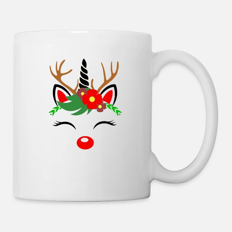 'Cute Unicorn Reindeer Christmas Ladies Gift' Mug | Spreadshirt 9 'Cute Unicorn Reindeer Christmas Ladies Gift' Mug | Spreadshirt - Image 7