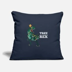 'Dino T-Rex Christmas Santa Hat Dinosaur' Pillowcase 17,3'' X 17,3'' (45 X 45 Cm) | Spreadshirt