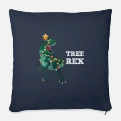 'Dino T-Rex Christmas Santa Hat Dinosaur' Pillowcase 17,3'' X 17,3'' (45 X 45 Cm) | Spreadshirt -Premier Home Living Shop dino t rex christmas santa hat dinosaur pillowcase 173 x 173 45 x 45 cm 3