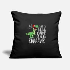 'Dinosaur Singing Christmas Gift' Pillowcase 17,3'' X 17,3'' (45 X 45 Cm) | Spreadshirt