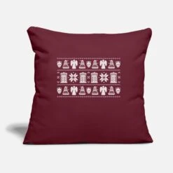 'Doctor Who Ugly Christmas Design' Sofa Pillow With Filling 45cm X 45cm | Spreadshirt