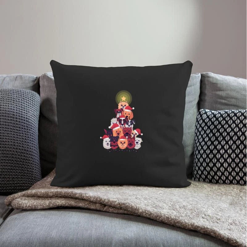 'Dog Christmas Tree' Sofa Pillow With Filling 45cm X 45cm | Spreadshirt 4 'Dog Christmas Tree' Sofa Pillow With Filling 45cm X 45cm | Spreadshirt - Image 2