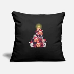'Dog Christmas Tree' Sofa Pillow With Filling 45cm X 45cm | Spreadshirt