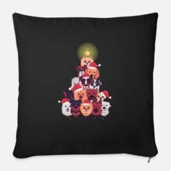 'Dog Christmas Tree' Sofa Pillow With Filling 45cm X 45cm | Spreadshirt 9 'Dog Christmas Tree' Sofa Pillow With Filling 45cm X 45cm | Spreadshirt -Premier Home Living Shop dog christmas tree pillowcase 173 x 173 45 x 45 cm 3