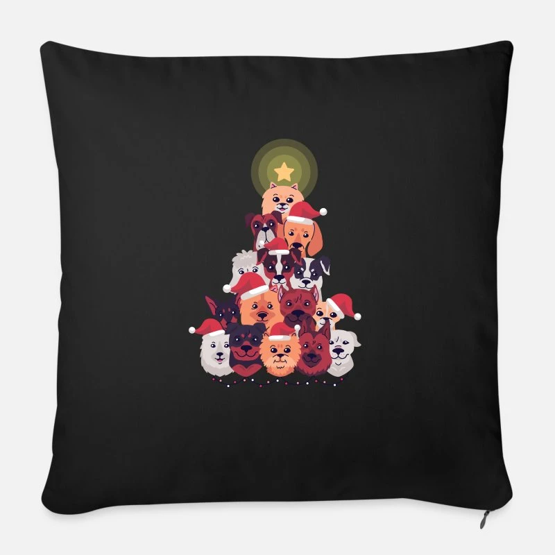 'Dog Christmas Tree' Sofa Pillow With Filling 45cm X 45cm | Spreadshirt 6 'Dog Christmas Tree' Sofa Pillow With Filling 45cm X 45cm | Spreadshirt - Image 4