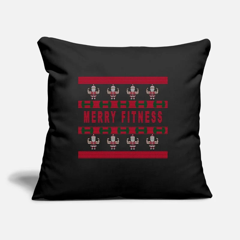 'Fitness - Ugly Christmas Sweater' Pillowcase 17,3'' X 17,3'' (45 X 45 Cm) | Spreadshirt 3 'Fitness - Ugly Christmas Sweater' Pillowcase 17,3'' X 17,3'' (45 X 45 Cm) | Spreadshirt