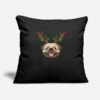 'Funny Reindeer Pug Pug Christmas 2018 Gift' Pillowcase 17,3'' X 17,3'' (45 X 45 Cm) | Spreadshirt