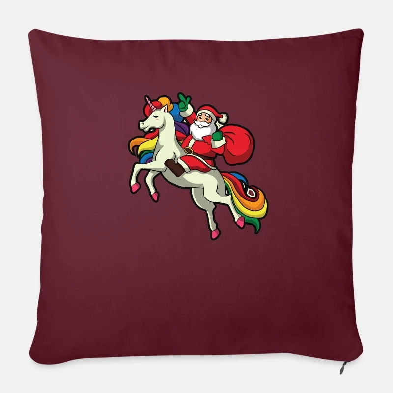 'Funny Santa Claus Unicorn Christmas Gift' Pillowcase 17,3'' X 17,3'' (45 X 45 Cm) | Spreadshirt 6 'Funny Santa Claus Unicorn Christmas Gift' Pillowcase 17,3'' X 17,3'' (45 X 45 Cm) | Spreadshirt - Image 4