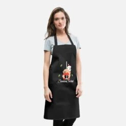 'Funny Santa Secret Gift Idea Christmas Cool' Apron | Spreadshirt