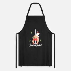'Funny Santa Secret Gift Idea Christmas Cool' Apron | Spreadshirt -Premier Home Living Shop funny santa secret gift idea christmas cool apron 4