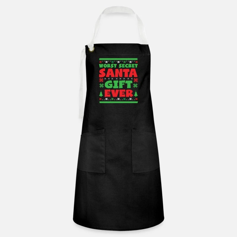 'Funny Secret Santa Christmas Xmas Apparel' Apron | Spreadshirt 5 'Funny Secret Santa Christmas Xmas Apparel' Apron | Spreadshirt - Image 3