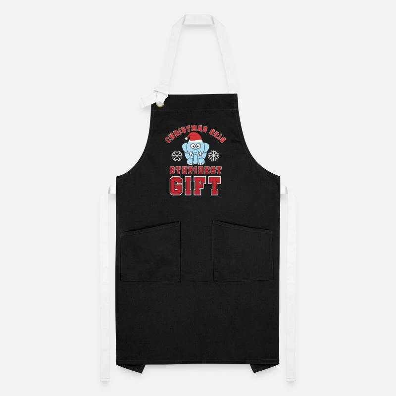 'Funny White Elephant Secret Santa Christmas' Artisan Apron | Spreadshirt 4 'Funny White Elephant Secret Santa Christmas' Artisan Apron | Spreadshirt - Image 2