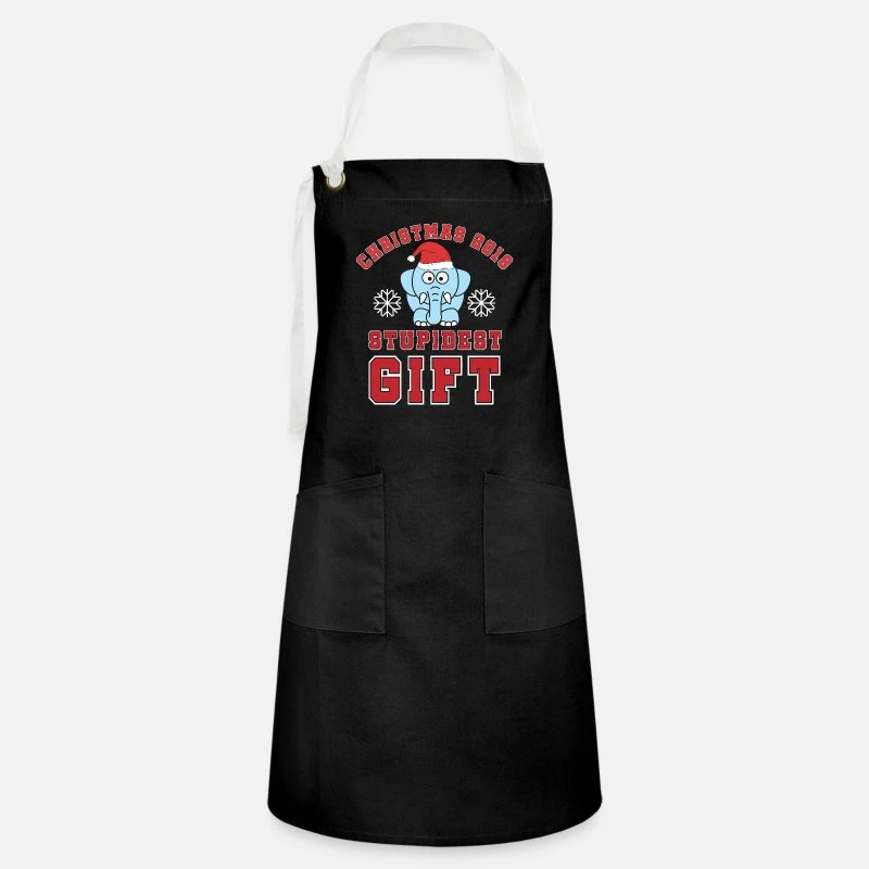 'Funny White Elephant Secret Santa Christmas' Artisan Apron | Spreadshirt 5 'Funny White Elephant Secret Santa Christmas' Artisan Apron | Spreadshirt - Image 3