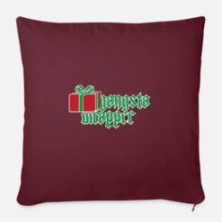 'Gangster Wrapper Rapper Christmas Gift' Sofa Pillow With Filling 45cm X 45cm | Spreadshirt -Premier Home Living Shop gangster wrapper rapper christmas gift sofa pillow with filling 45cm x 45cm 3