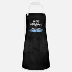 'Happy Christmas 2021 Melted Snowman Funny' Apron | Spreadshirt -Premier Home Living Shop happy christmas 2021 melted snowman funny artisan apron 2